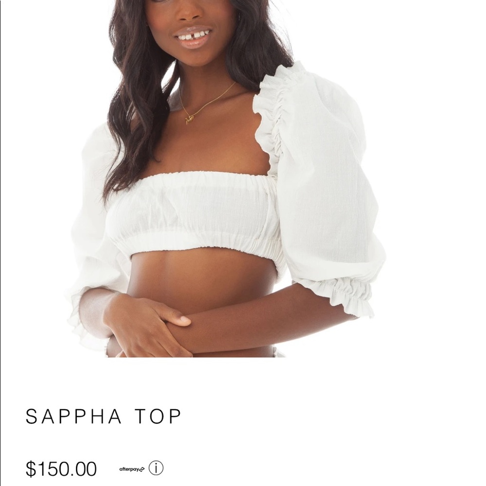 ARE YOU AM I NEW white eyelet sasha top. Worn once and dry cleaned after!
